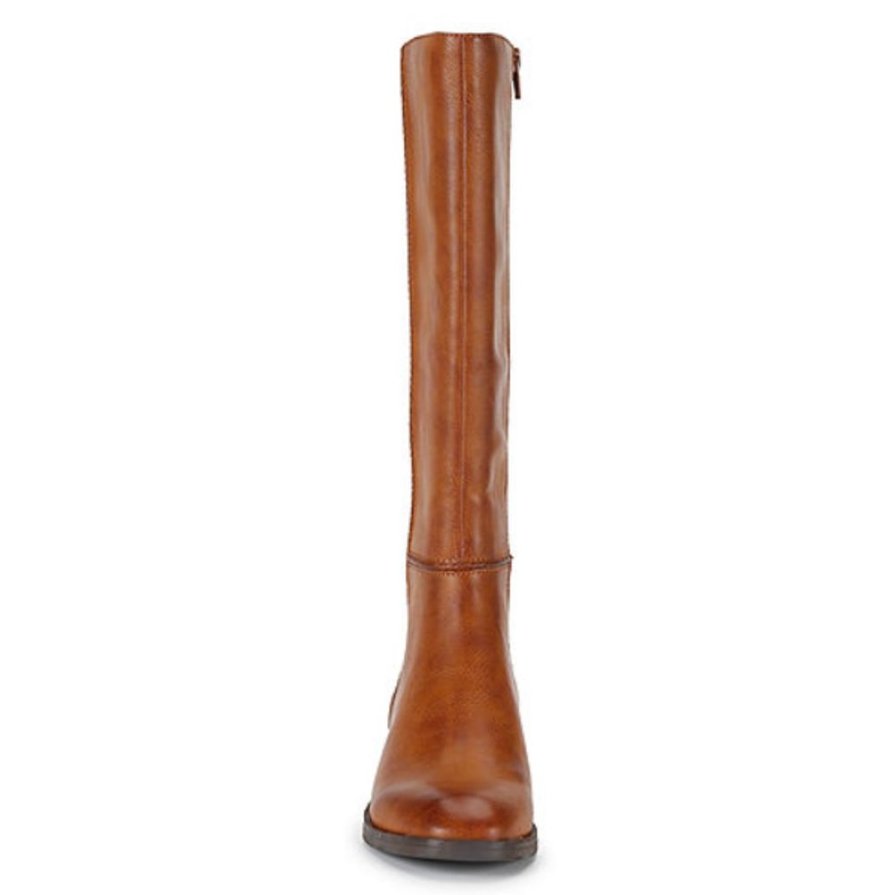 Frye and Co. Women's Lillian Stacked Heel Riding Boots, Various Sizes, Cognac - Picture 5 of 6